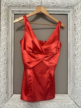✨ Vintage Y2K Le Chateau Satin Twist Front Bustier Top - Made in USA Size M